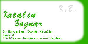 katalin bognar business card