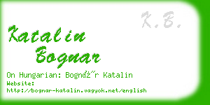 katalin bognar business card
